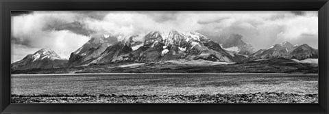 Framed View of the Sarmiento Lake in Torres del Paine National Park, Patagonia, Chile Print