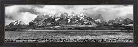 Framed View of the Sarmiento Lake in Torres del Paine National Park, Patagonia, Chile Print