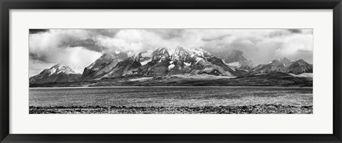 Framed View of the Sarmiento Lake in Torres del Paine National Park, Patagonia, Chile Print