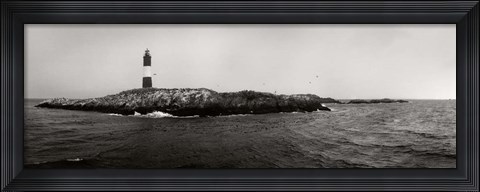 Framed Les Eclaireurs Lighthouse, Patagonia, Argentina Print