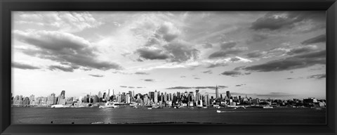 Framed Skyscrapers at the waterfront, Manhattan, NY Print