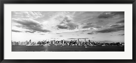 Framed Skyscrapers at the waterfront, Manhattan, NY Print