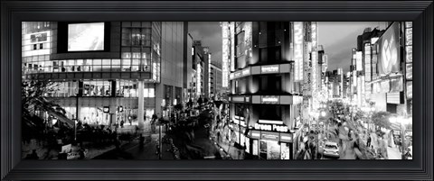 Framed Buildings lit up at night, Shinjuku Ward, Tokyo, Japan Print