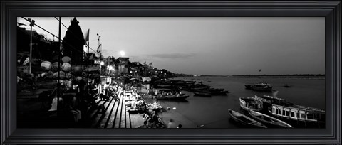 Framed Varanasi, India (black &amp; white) Print