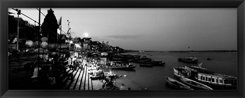 Framed Varanasi, India (black &amp; white) Print