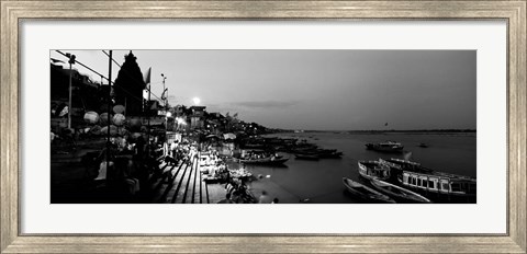Framed Varanasi, India (black &amp; white) Print