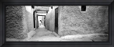 Framed Medina Old Town, Marrakech, Morocco (black &amp; white) Print