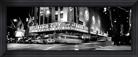 Framed Manhattan, Radio City Music Hall, NYC, NY Print