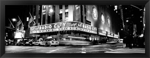 Framed Manhattan, Radio City Music Hall, NYC, NY Print