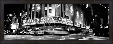 Framed Manhattan, Radio City Music Hall, NYC, NY Print
