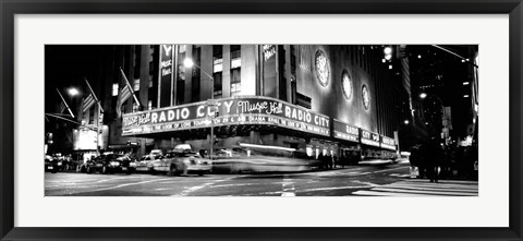 Framed Manhattan, Radio City Music Hall, NYC, NY Print