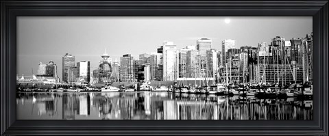 Framed Vancouver, British Columbia, Canada (black &amp; white) Print