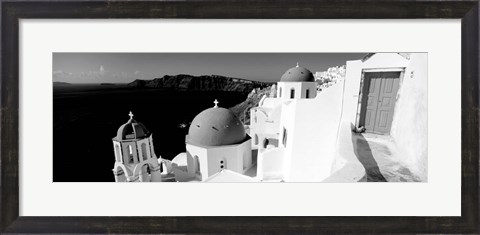 Framed Church in a city, Santorini, Greece Print