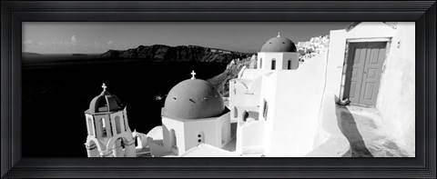 Framed Church in a city, Santorini, Greece Print
