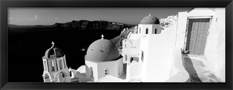 Framed Church in a city, Santorini, Greece Print