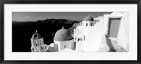 Framed Church in a city, Santorini, Greece Print