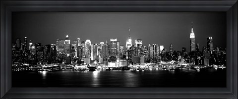 Framed Buildings at the waterfront, Manhattan, NY Print