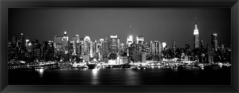 Framed Buildings at the waterfront, Manhattan, NY Print