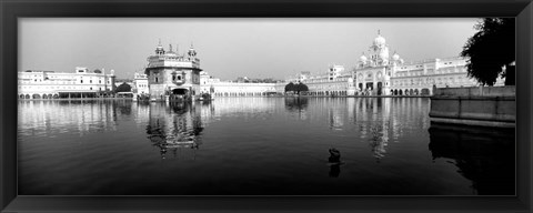 Framed Temple at the waterfront, Golden Temple, Amritsar, Punjab, India Print