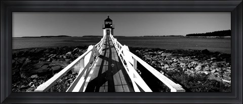 Framed Marshall Point Lighthouse, built 1832, rebuilt 1858, Port Clyde, Maine Print