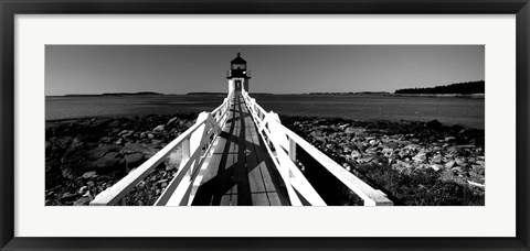 Framed Marshall Point Lighthouse, built 1832, rebuilt 1858, Port Clyde, Maine Print