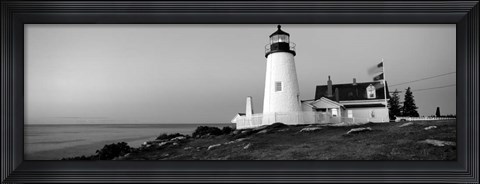 Framed Pemaquid Point Lighthouse built 1827, Bristol, Maine Print