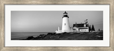 Framed Pemaquid Point Lighthouse built 1827, Bristol, Maine Print