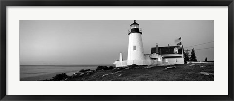 Framed Pemaquid Point Lighthouse built 1827, Bristol, Maine Print