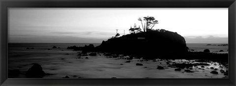 Framed Battery Point Lighthouse circa 1856, Crescent City, California Print