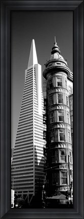 Framed Columbus Tower, Transamerica Pyramid, San Francisco, California Print