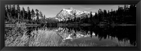 Framed Mt Shuksan and Picture Lake, North Cascades National Park, Washington State Print