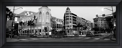 Framed Traffic on the road, Rodeo Drive, Beverly Hills, Los Angeles County, California Print