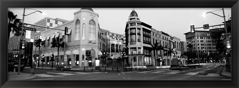 Framed Traffic on the road, Rodeo Drive, Beverly Hills, Los Angeles County, California Print