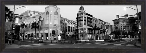 Framed Traffic on the road, Rodeo Drive, Beverly Hills, Los Angeles County, California Print