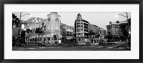 Framed Traffic on the road, Rodeo Drive, Beverly Hills, Los Angeles County, California Print