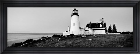 Framed Pemaquid Point Lighthouse, Bristol, Lincoln County, Maine Print