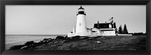 Framed Pemaquid Point Lighthouse, Bristol, Lincoln County, Maine Print