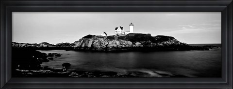 Framed Nubble Lighthouse, Cape Neddick, York, Maine Print