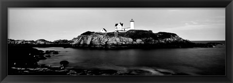 Framed Nubble Lighthouse, Cape Neddick, York, Maine Print