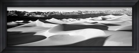 Framed Sand dunes in a desert, Death Valley National Park, California Print