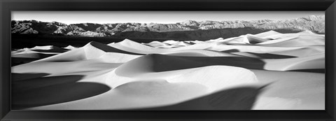 Framed Sand dunes in a desert, Death Valley National Park, California Print