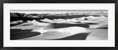 Framed Sand dunes in a desert, Death Valley National Park, California Print