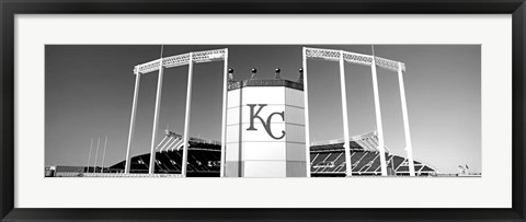 Framed Baseball stadium, Kauffman Stadium, Kansas City, Missouri Print