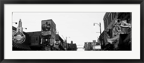 Framed Buildings in a city at dusk, Beale Street, Memphis, Tennessee Print