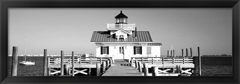 Framed Roanoke Marshes Lighthouse, Outer Banks, North Carolina Print