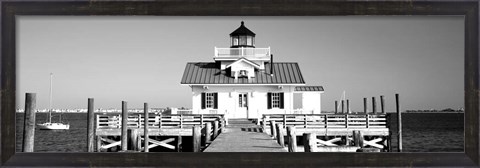 Framed Roanoke Marshes Lighthouse, Outer Banks, North Carolina Print