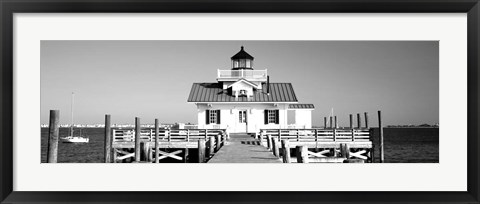 Framed Roanoke Marshes Lighthouse, Outer Banks, North Carolina Print