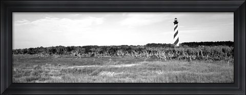 Framed Lighthouse on the coast, Cape Hatteras Lighthouse, Outer Banks, North Carolina Print