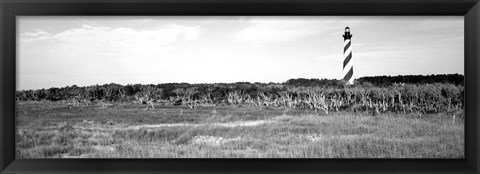 Framed Lighthouse on the coast, Cape Hatteras Lighthouse, Outer Banks, North Carolina Print