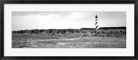 Framed Lighthouse on the coast, Cape Hatteras Lighthouse, Outer Banks, North Carolina Print